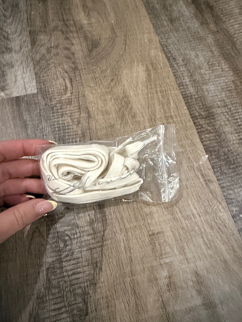 Never used in package Vintage Havana Cream Cotton Shoelaces - Packaged Pair
